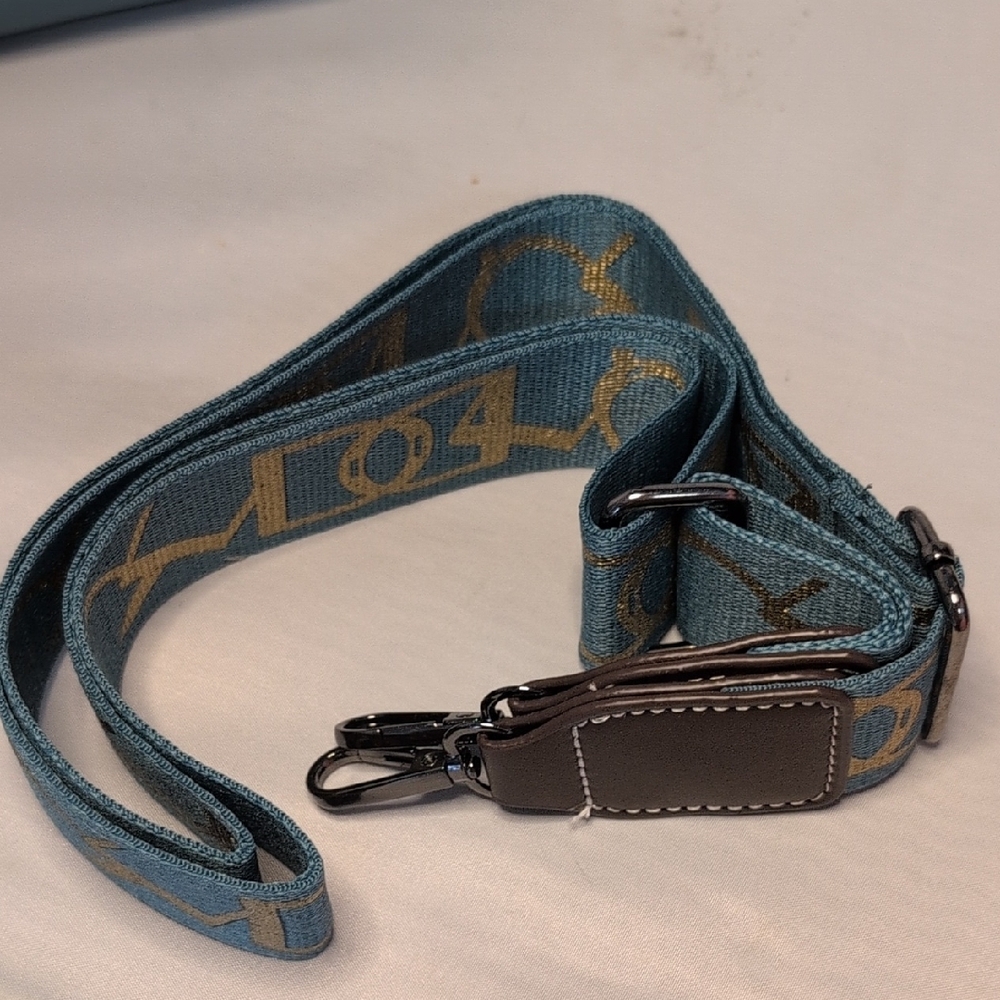 Zoha Teal and Brown Small Crossbody Purse Bag - Picture 3 of 8